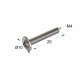 FURNITURE HANDLE MACHINE SCREWS M4x25 / NICKEL